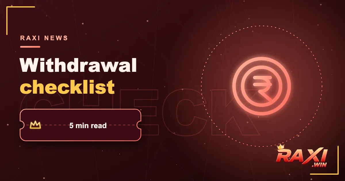 Withdrawal checklist